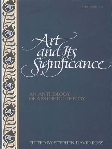 Art and its Significance: An Anthology of Aesthetic Theory