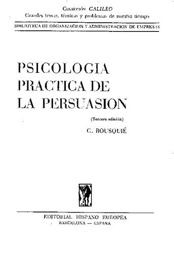 Psicologia Practica De La Persuasuasion