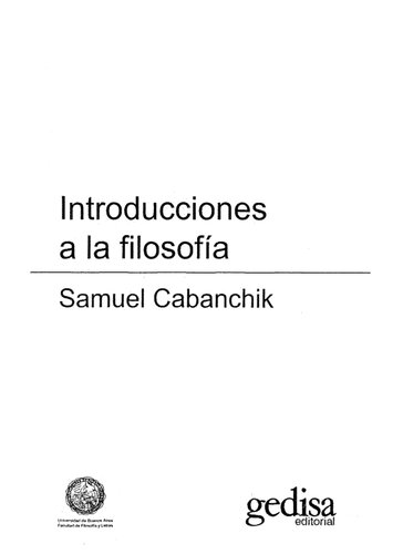 Introducciones A La Filosofia