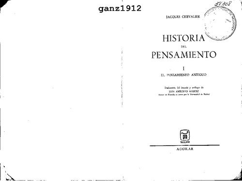 Historia Del Pensamiento I