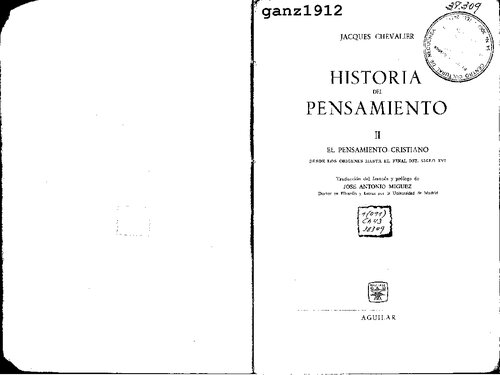 Historia Del Pensamiento II