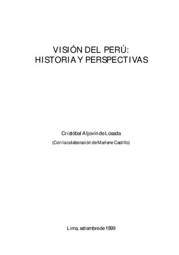 Visión del Perú: Historia y perspectivas