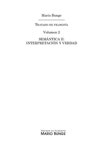 Semántica II. Interpretación y verdad