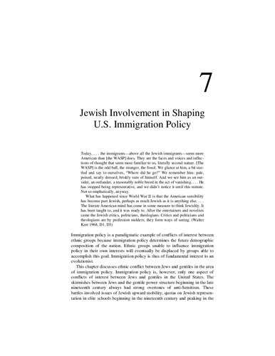 Ethnic conflict is important, however, for understanding American history, and not only for understanding Black/White ethnic conflict or the fate of Native Americans (see also Note 19). In a very real sense, the movements of cultural criticism reviewed in