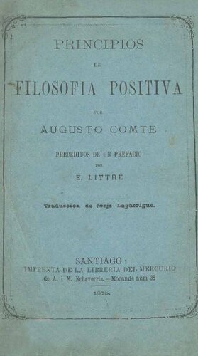 Principios De Filosofia Positiva (1875)