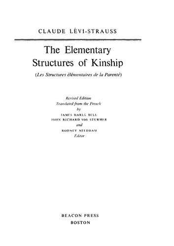 The Elementary Structures of Kinship