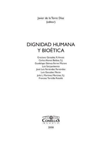 Dignidad humana y bioética