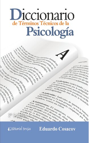 Diccionario de tÃ©rminos tÃ©cnicos de la psicologÃ­a (3a. ed.)