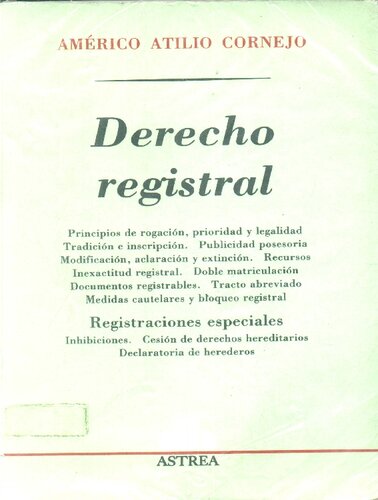 Derecho Registral