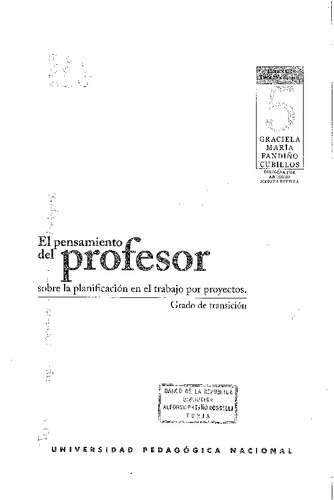 El pensamiento del profesor sobre la planificación en el trabajo por proyectos: grado de transición