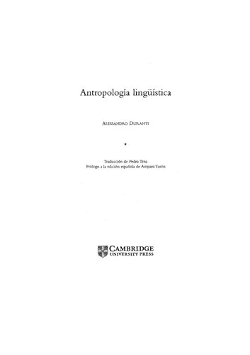 Antropologia Linguistica