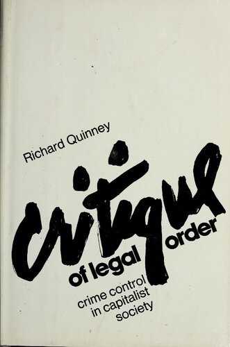 Critique of legal order: crime control in capitalist society