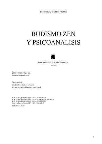 Budismo Zen Y Psicoanalisis