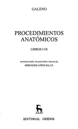 Procedimientos Anatomicos Libros I Al IX