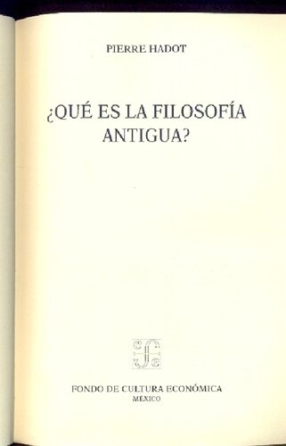 Que Es La Filosofia Antigua