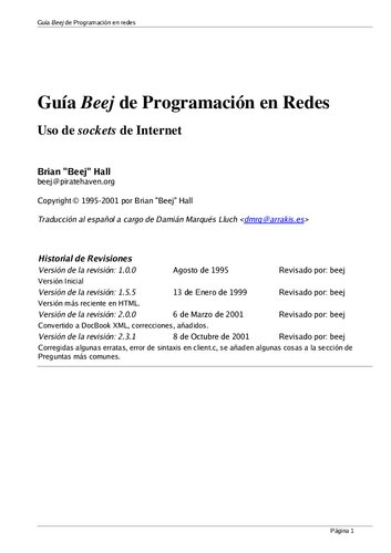 Guia Beej De Programacion En Redes