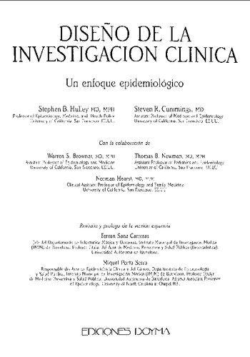 Dise�o de la investigacion clinica 1era Ed