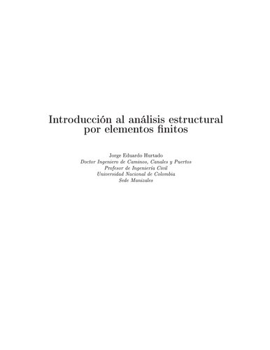 Introduccion Al Analisis Estructural Por Elementos Finitos