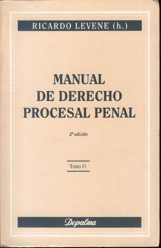 Manual De Derecho Procesal Penal