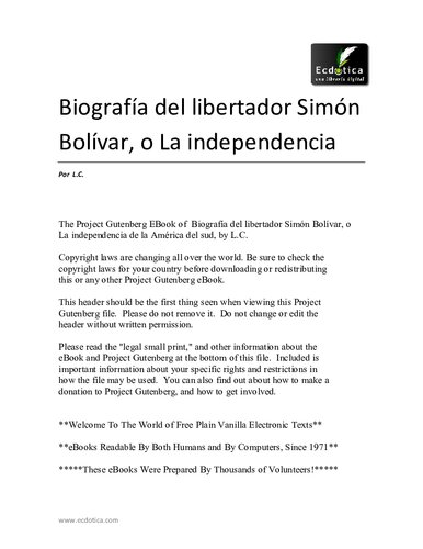 Biografia De Simon Bolivar