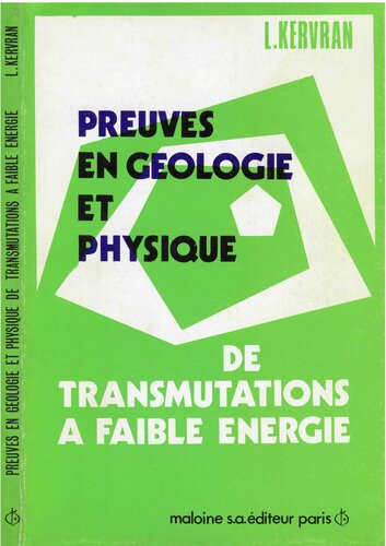 Preuves en Géologie et Physique de Transmutations à faible énergie