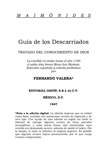 Guia De Los Descarriados