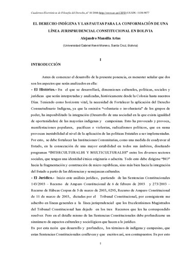 Derecho Indigena