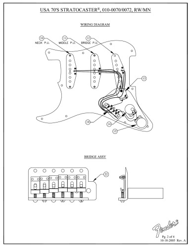 Fender Guitar Stratocaster Wiring Diagram