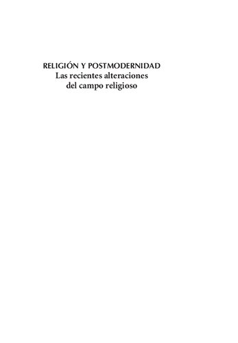 Religion Postmodernidad