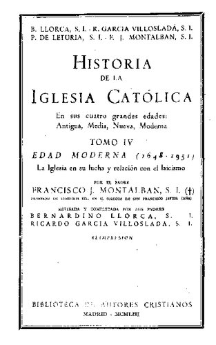 Historia De La Iglesia Catolica Iv