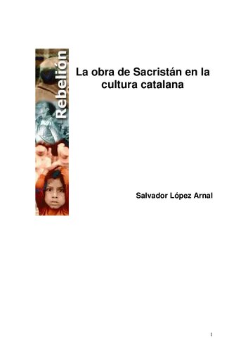 La Obra De Sacristan En La Cultura Catalana