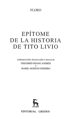 Epitome De La Historia De Tito Livio