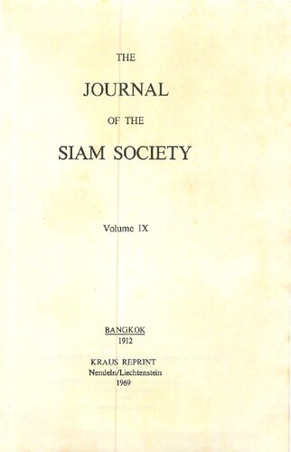 Journal of the Siam Society