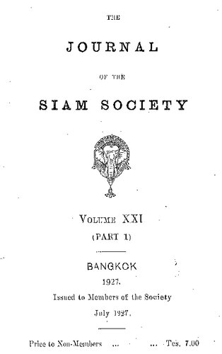 Journal of the Siam Society; 21