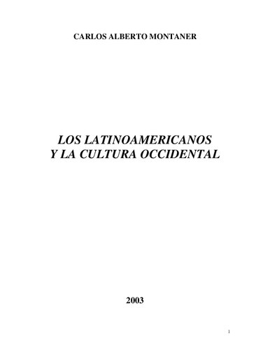 Los Latinoamericanos Y La Cultura Occidental