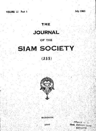 Journal of the Siam Society; 51