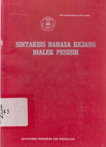 Sintaksis Bahasa Rejang Dialek Pesisir