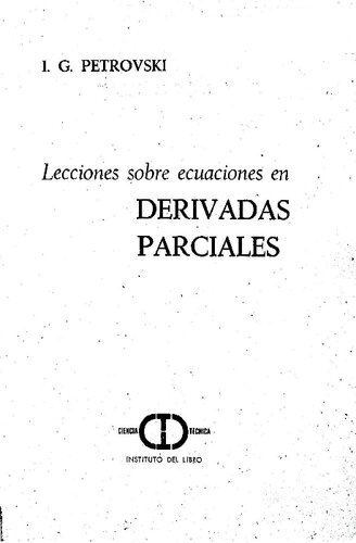 Lecciones Sobre Ecuaciones En Derivadas Parciales