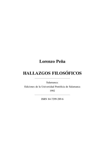 Hallazgos Filosoficos