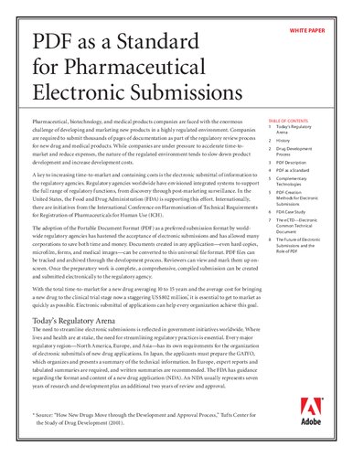 PDF as a Standard for Pharmaceutical Electronic Submissions