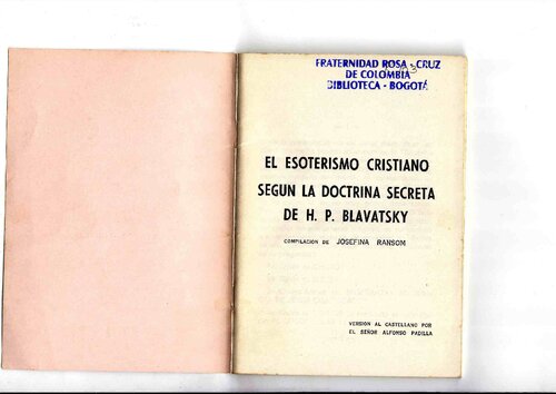 El Esoterismo Cristiano Segun La Doctrina Secreta