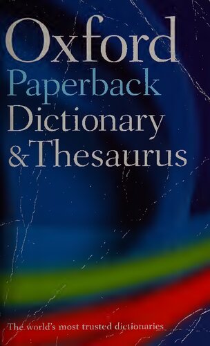 Paperback Oxford dictionary and thesaurus