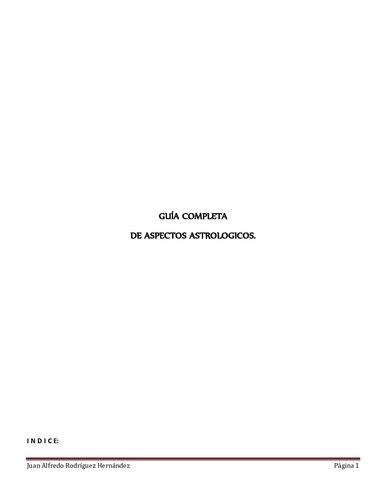 Guia Completa De Aspectos Astrologicos