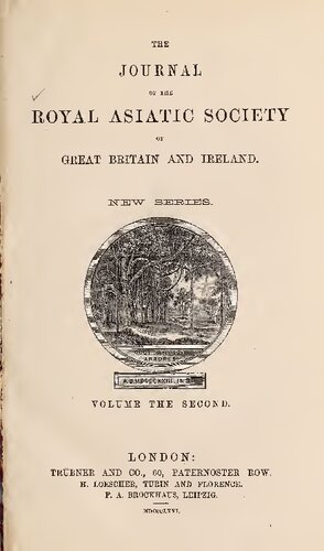 The Journal of the Royal Asiatic Society of Great Britain and Ireland; New Series