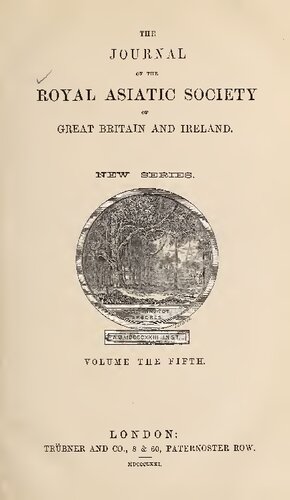 The Journal of the Royal Asiatic Society of Great Britain and Ireland; New Series