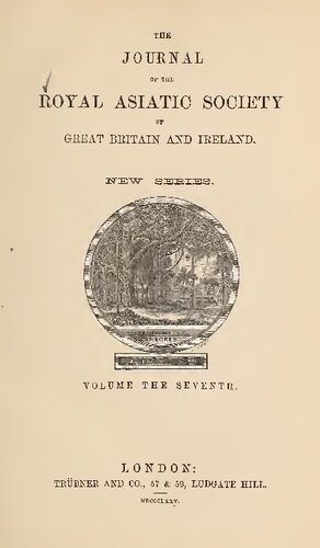 The Journal of the Royal Asiatic Society of Great Britain and Ireland; New Series