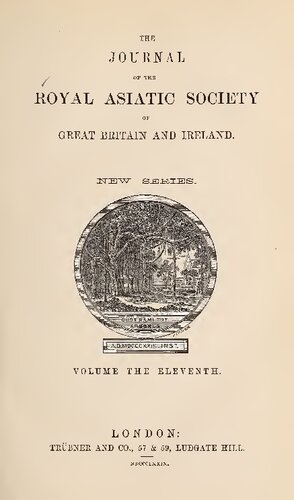 The Journal of the Royal Asiatic Society of Great Britain and Ireland; New Series