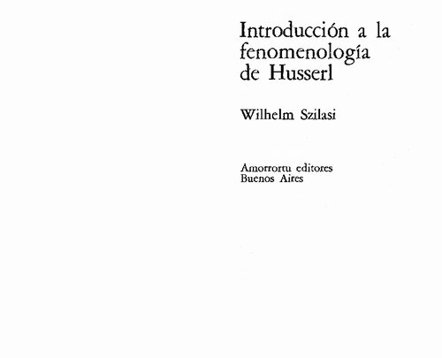 Introduccion A La Fenomenologia De Husserl