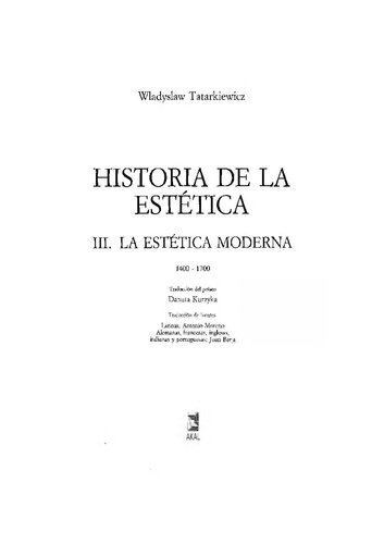 Historia De La Estetica III