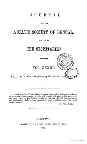 Journal of the Asiatic Society of Bengal